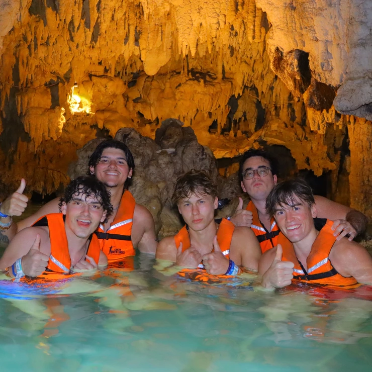 Cave diving in mexico.